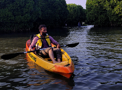 Man in a Canoe